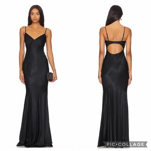 Lovers and Friends Small Anderson Gown Black Satin